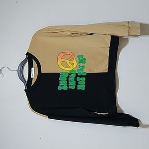 Society 212 Thou Shall Not Try Me Long Sleeve Crop Top